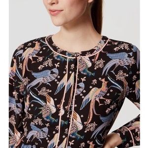 Loft Snow Bird Peacock Dress